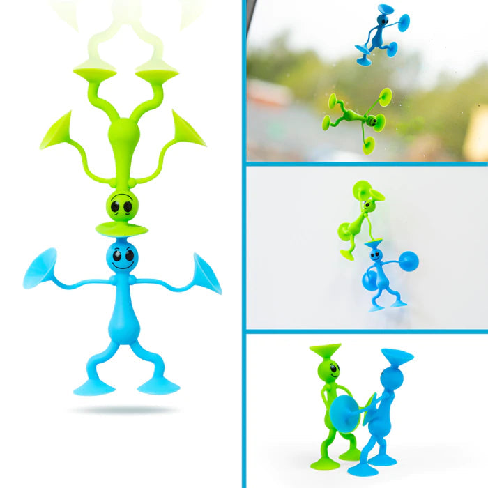 Fidget Suction Buddies Dolls, Playsets & Toy Figures Multi-Sensory World Green/Blue 