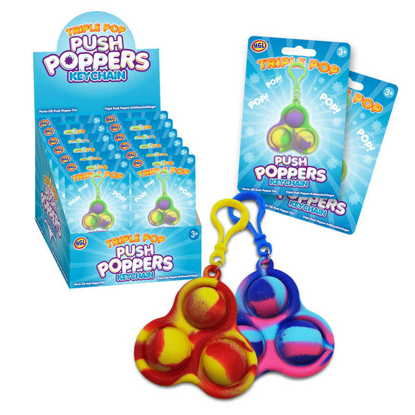 Poppit Tie- Dye Keyring Fidget Toys Multi-Sensory World 