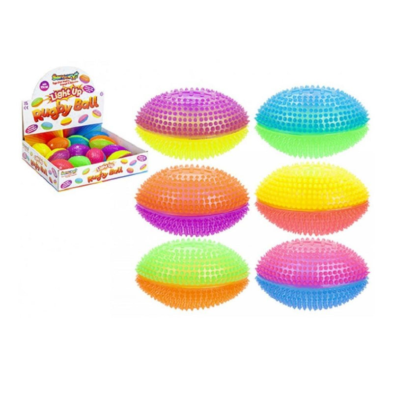 Two Tone Light Up Rugby Ball Glow Toys & Lighting Multi-Sensory World 