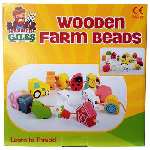 Wooden Farm Beads Fine Motor Skills Multi-Sensory World 